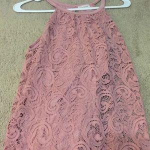 Lace halter top